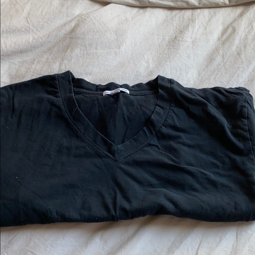 James Perse black v neck t shirt